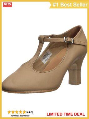 Dance Character Shoes T-Strap 3in Heel Padded Insole Ankle Strap